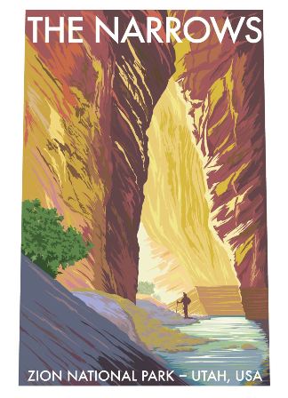 ZION NATIONAL PARK WPA 1938 GLOSSY POSTER PICTURE PHOTO PRINT RANGER NATURE 